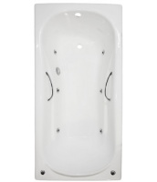 Ванна Aqualux Flora (Artex Gaiti) 180x80 с гидромассажем